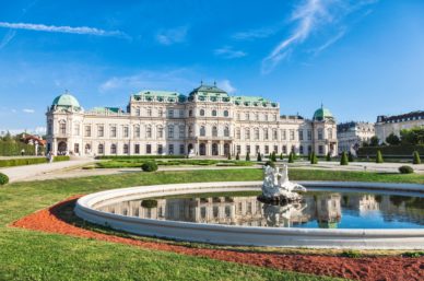 Belvedere palace in Vienna, Austria
