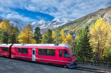 Swiss mountain train